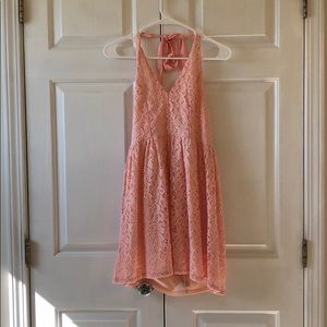 Altard state pink halter backless dress
